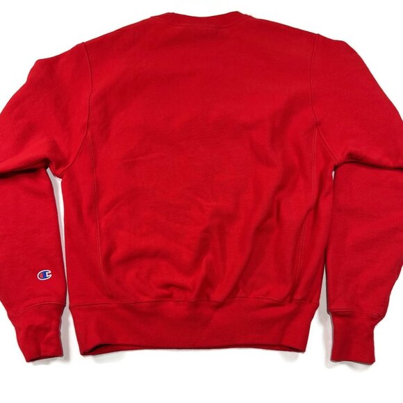 Champion Reverse Weave Woodson Warriors Sweatshirt Mens Small Red Pullover Crew - Picture 9 of 9